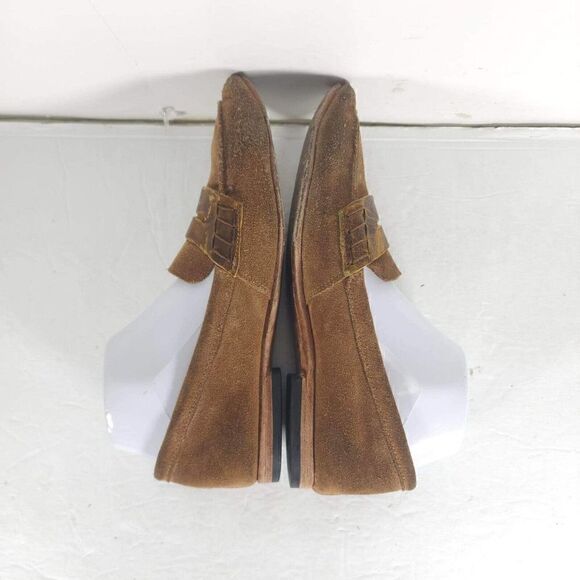 Freebird By Steven Women's NATIV US 8 Brown Leather Distressed Slip On Flats - Picture 7 of 9